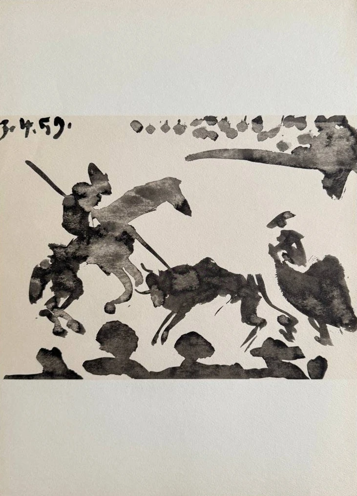 pablo-picasso-litografii-matadory-i-byki-42 Конная коррида
