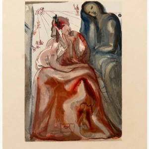 salvador-dali-bozhestvennaya-komediya-dante-litografiya-015 Исповедь Данте (с подписью)