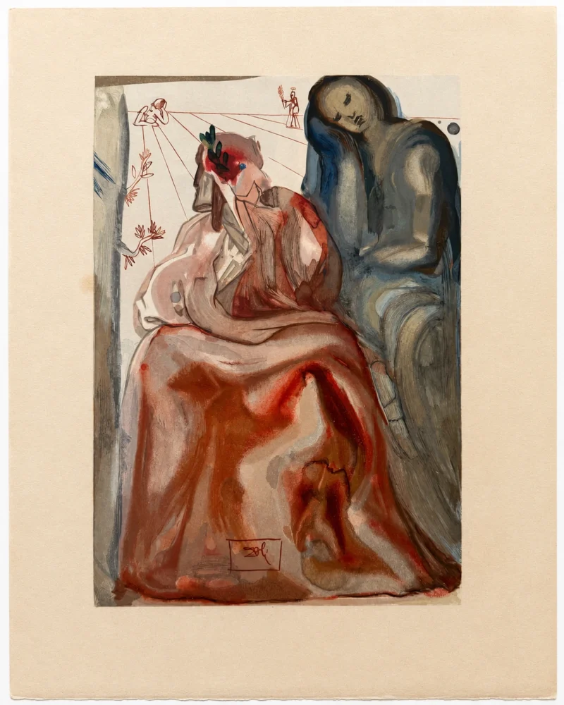 salvador-dali-bozhestvennaya-komediya-dante-litografiya-015 Исповедь Данте (с подписью)