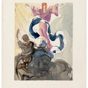 salvador-dali-bozhestvennaya-komediya-dante-litografiya-019 Первое небо (с подписью)