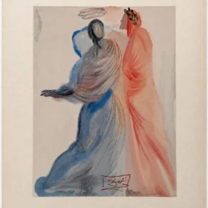 salvador-dali-bozhestvennaya-komediya-dante-litografiya-028 Сияние Беатриче (с подписью)