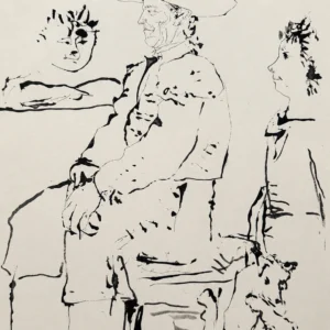 09-pablo-picasso-toros-y-toreros-seated-torero-and-companions Всадник I