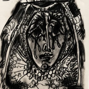 10-pablo-picasso-toros-y-toreros-spanish-woman-in-mantilla Дама с вуалью