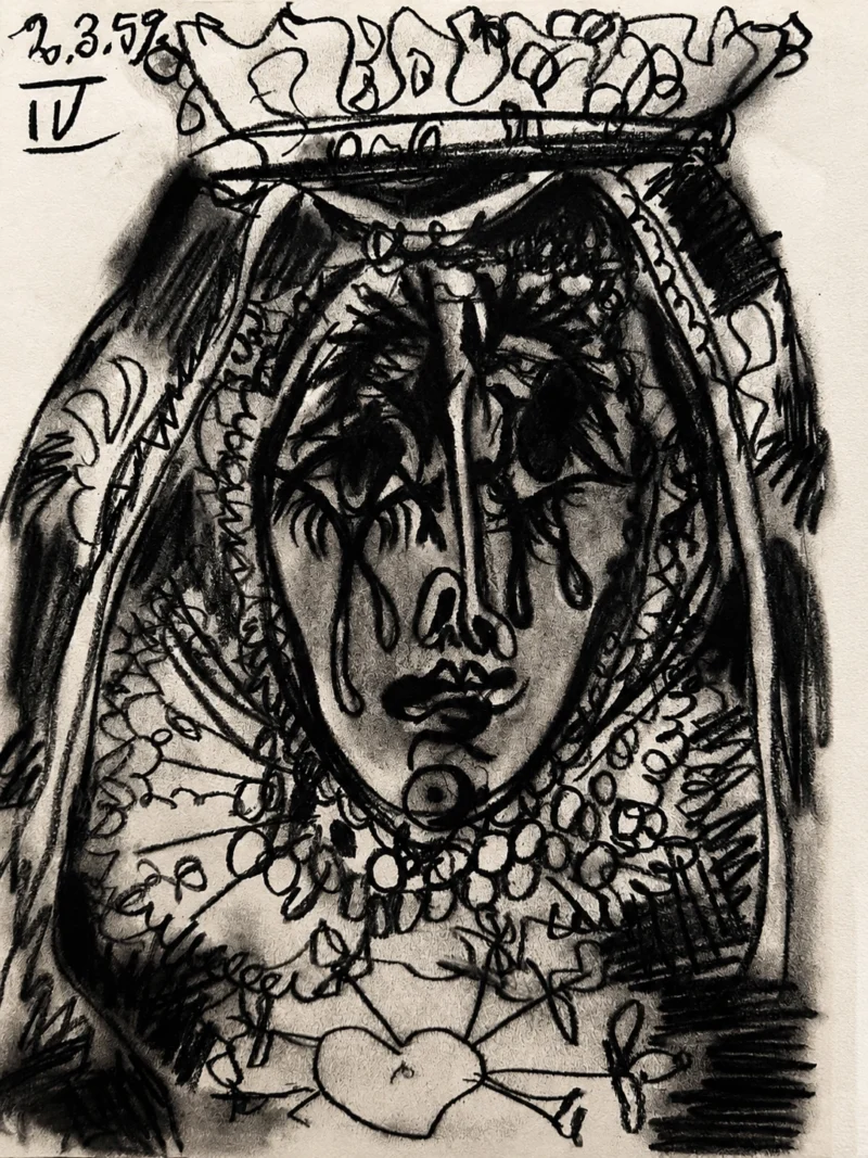 10-pablo-picasso-toros-y-toreros-spanish-woman-in-mantilla Дама с вуалью