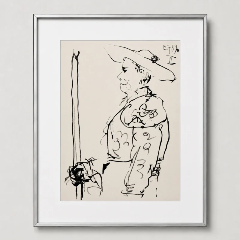 25-pablo-picasso-toros-y-toreros-framed-standing-torero-with-sword Всадник с мечом