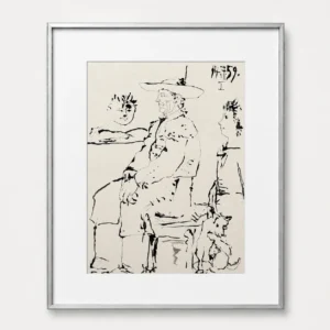 35-pablo-picasso-toros-y-toreros-framed-seated-torero-and-companions Всадник I