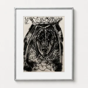 36-pablo-picasso-toros-y-toreros-framed-spanish-woman-in-mantilla Дама с вуалью
