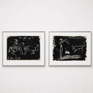 39-pablo-picasso-toros-y-toreros-framed-nocturnal-bullfight-diptych Дразня быка (комплект из двух работ)