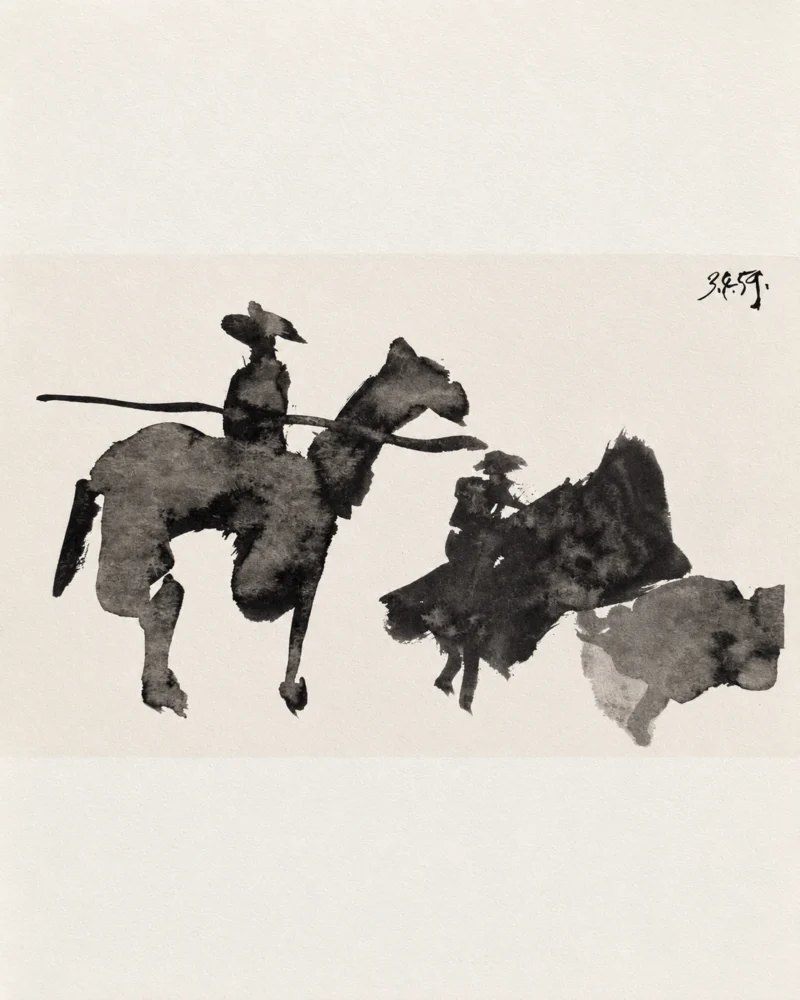 49-pablo-picasso-toros-y-toreros-mounted-torero-and-bulls Быки и тореадоры III