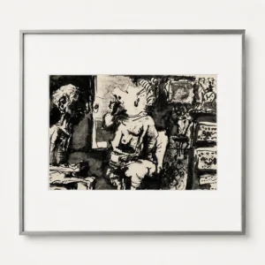 68-pablo-picasso-toros-y-toreros-framed-artist-and-model-studio-scene Разговор