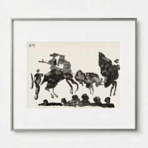 69-pablo-picasso-toros-y-toreros-framed-mounted-picador-with-bulls Быки и тореадоры III