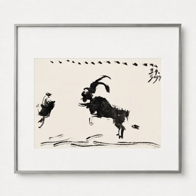 75-pablo-picasso-toros-y-toreros-framed-leaping-bull Коррида III