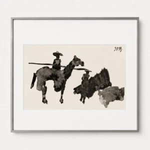 77-pablo-picasso-toros-y-toreros-framed-mounted-torero-and-bulls Быки и тореадоры III