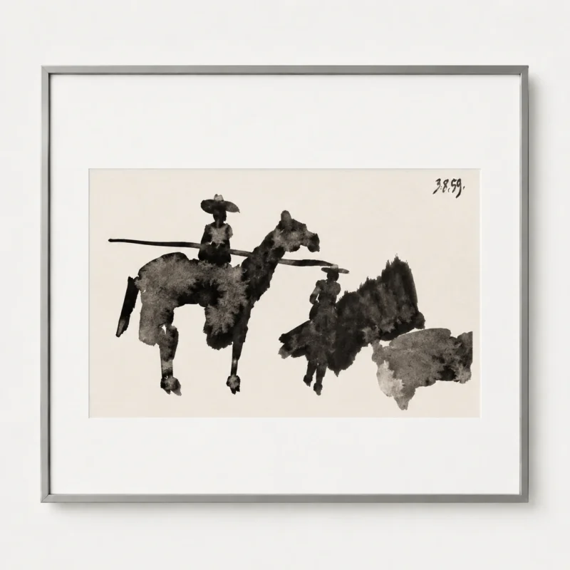 77-pablo-picasso-toros-y-toreros-framed-mounted-torero-and-bulls Быки и тореадоры III