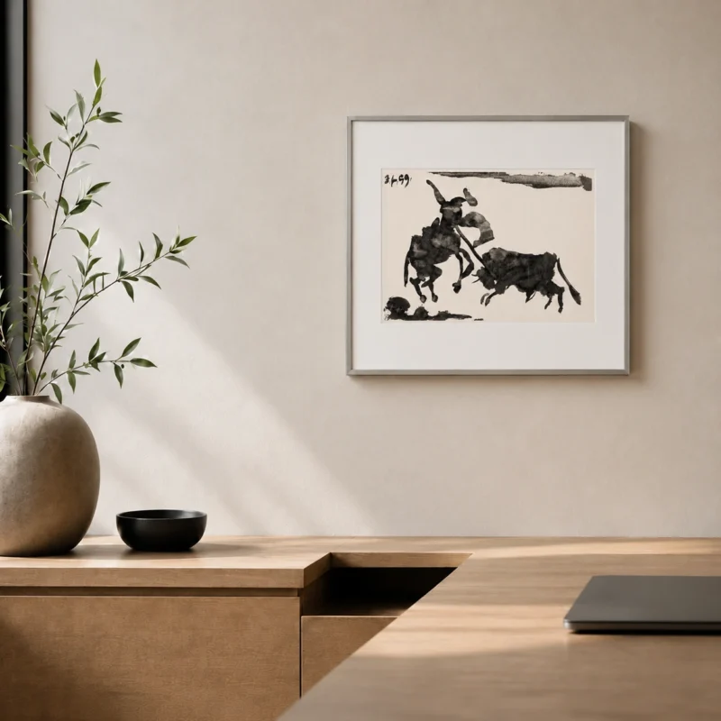 79-pablo-picasso-toros-y-toreros-mounted-torero-corrida-office-interior Коррида III