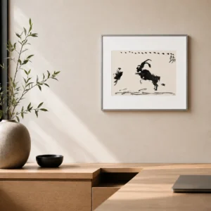 80-pablo-picasso-toros-y-toreros-leaping-bull-office-interior Коррида III