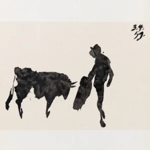 pablo-picasso-toreros-bull-and-matador-ink-study Сцена с быком VI