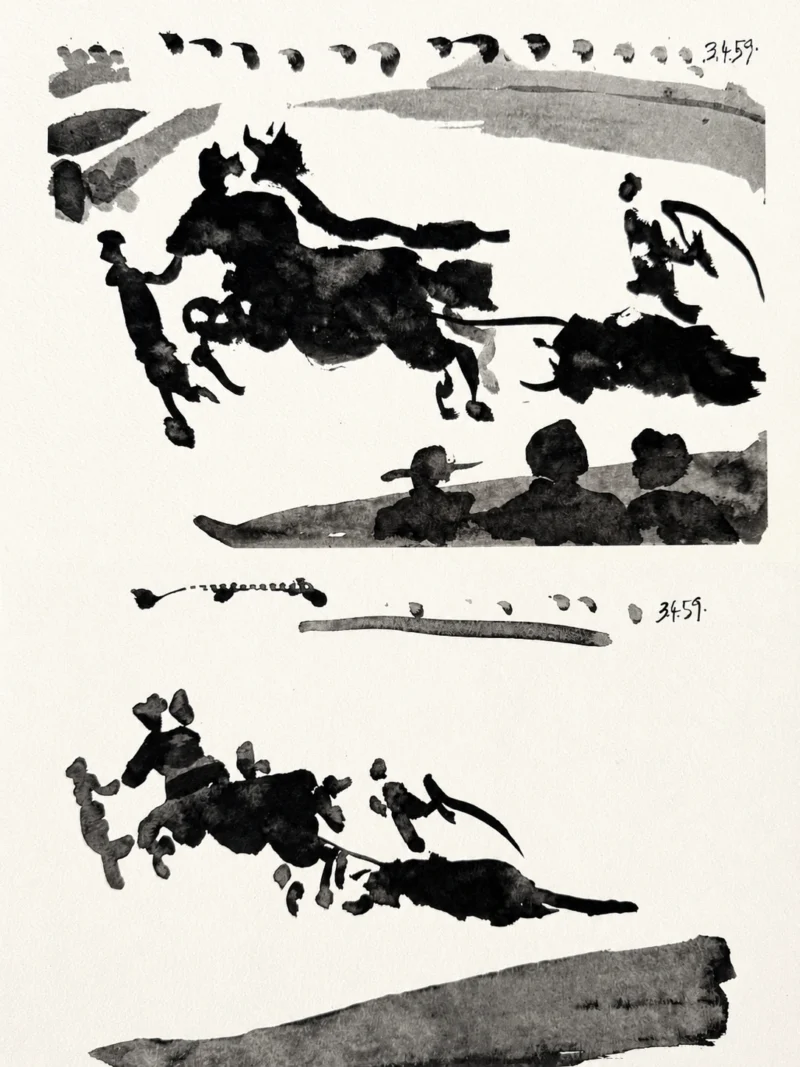 pablo-picasso-toreros-bullfight-arena-scenes-diptych Коррида (комплект из двух работ)