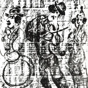 marc-chagall-original-lithograph-1957-musicians-cello Бродячие музыканты