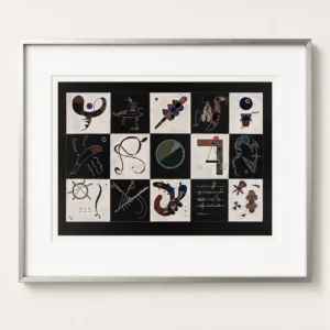 original-1960s-modern-art-lithograph-framed-09 Пятнадцать