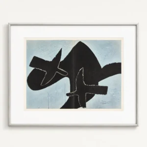 original-1960s-modern-art-lithograph-framed-10 Жорж Брак «Две черные птицы»