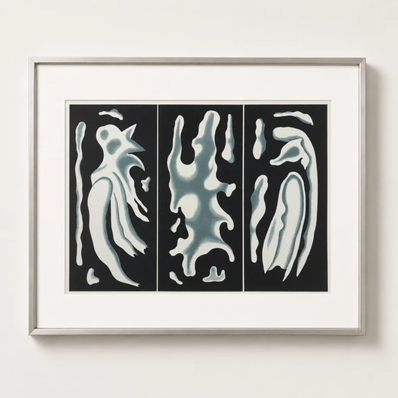 original-1960s-modern-art-lithograph-framed-13 Фернан Лежe «Ширма».