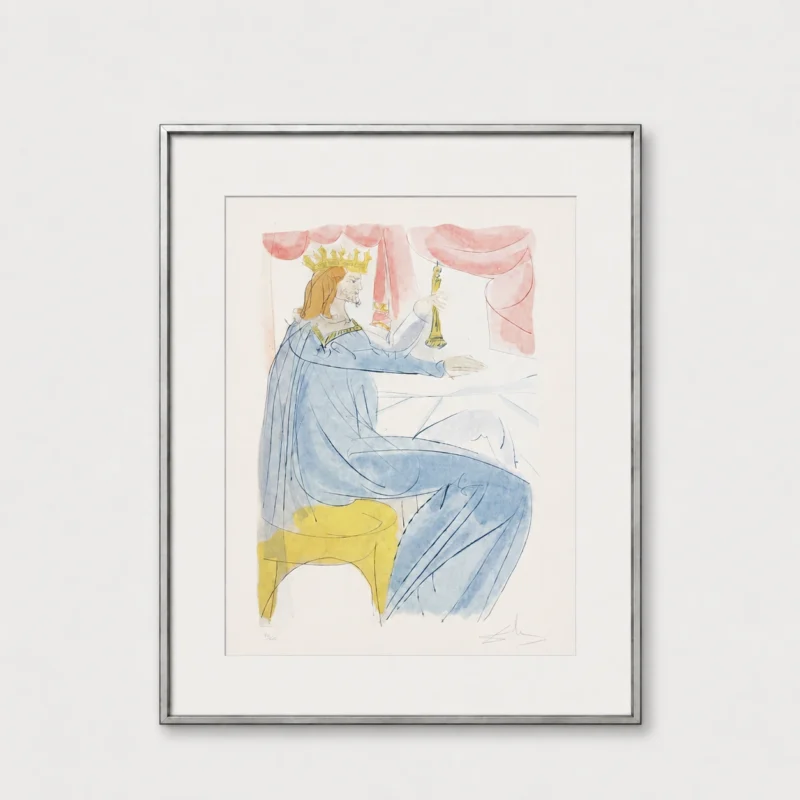 original-antique-vintage-lithograph-artwork-14 Царь Соломон (японская бумага, с подписью)