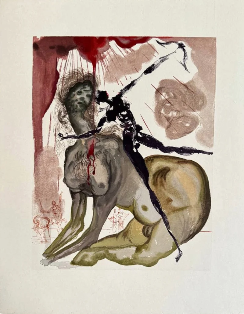 salvador-dali-divine-comedy-1960-lithograph-003 Минотавр