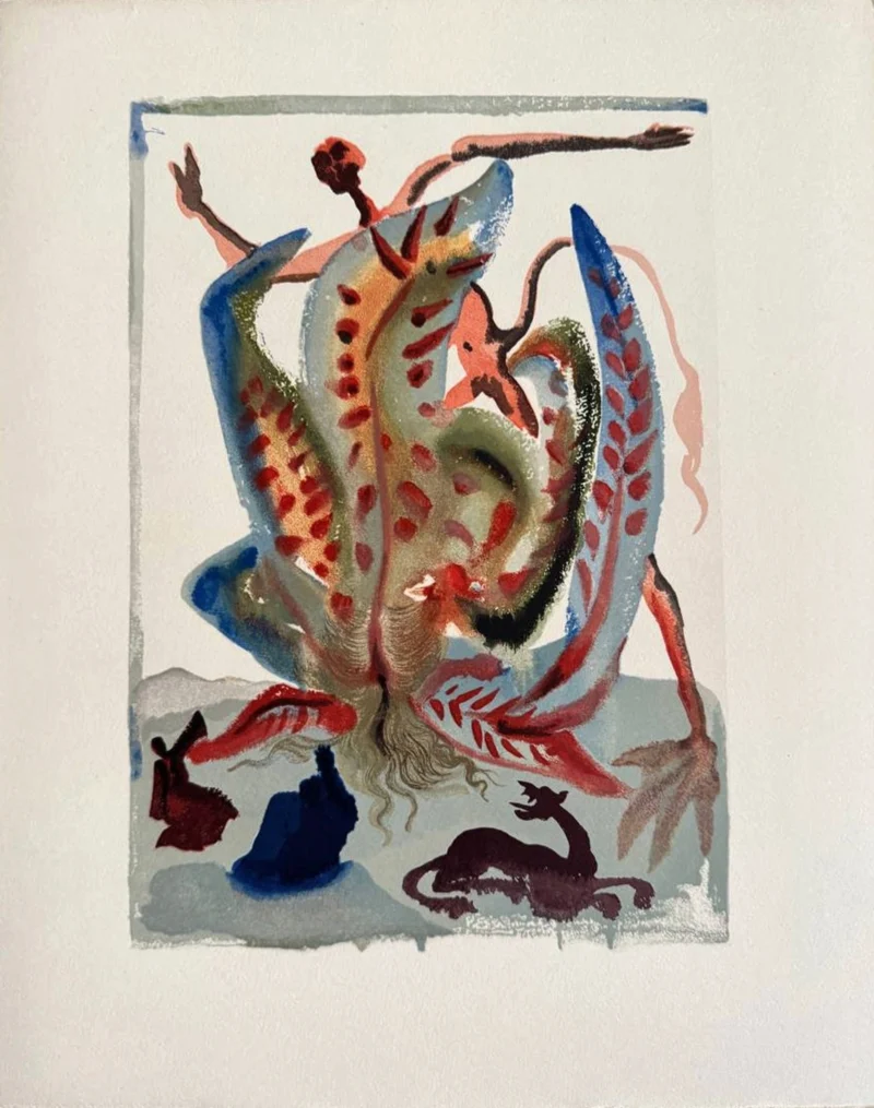 salvador-dali-divine-comedy-1960-lithograph-005 Чревоугодие