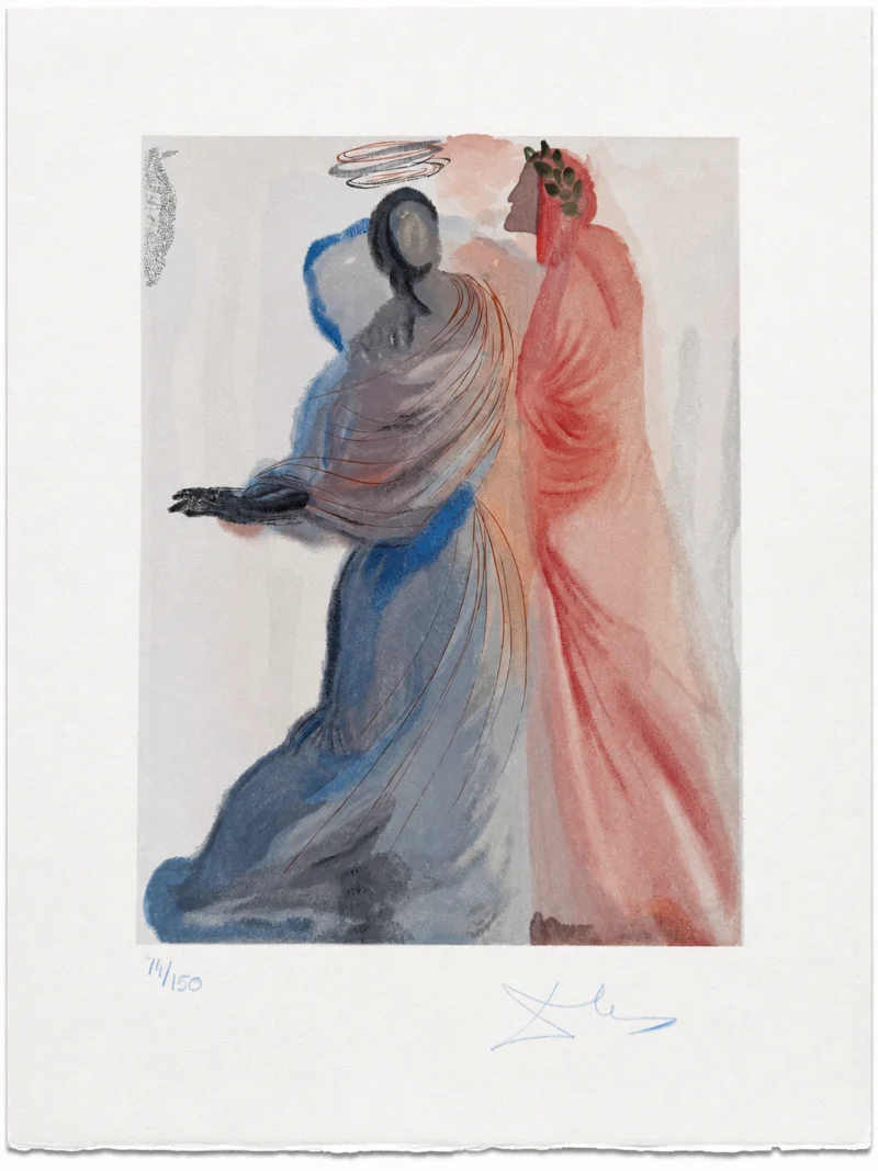 salvador-dali-divine-comedy-signed-lithograph-16 Сияние Беатриче (ручная подпись карандашом)