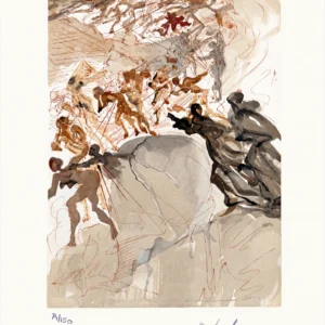 salvador-dali-divine-comedy-signed-lithograph-24 Восхождение к седьмому кругу: сладострастники (ручная подпись карандашом)