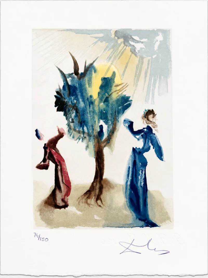 salvador-dali-divine-comedy-signed-lithograph-25 Древо наказания (ручная подпись карандашом)