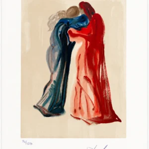 salvador-dali-divine-comedy-signed-lithograph-26 Встреча Данте и Беатриче (ручная подпись карандашом)