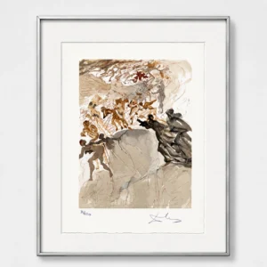 salvador-dali-divine-comedy-signed-lithograph-28 Восхождение к седьмому кругу: сладострастники (ручная подпись карандашом)