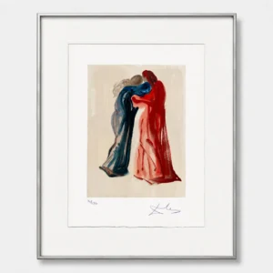 salvador-dali-divine-comedy-signed-lithograph-30 Встреча Данте и Беатриче (ручная подпись карандашом)