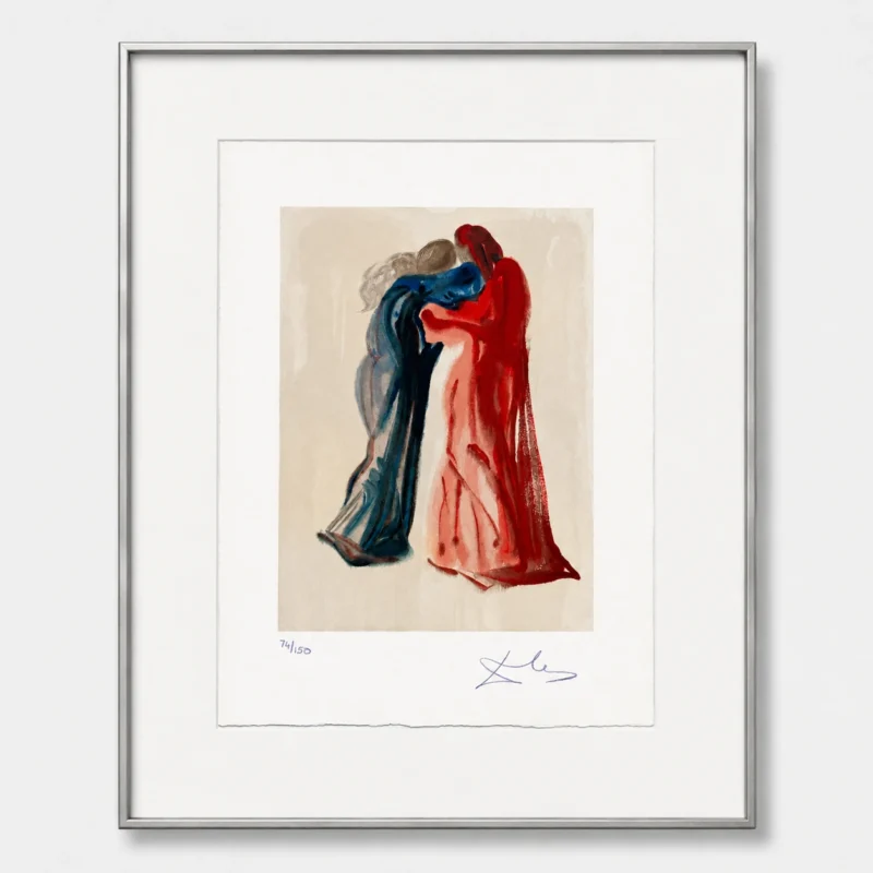 salvador-dali-divine-comedy-signed-lithograph-30 Встреча Данте и Беатриче (ручная подпись карандашом)