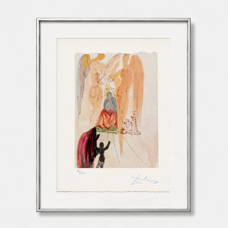 salvador-dali-divine-comedy-signed-lithograph-37 Триумф Христа и Девы Марии (ручная подпись карандашом)
